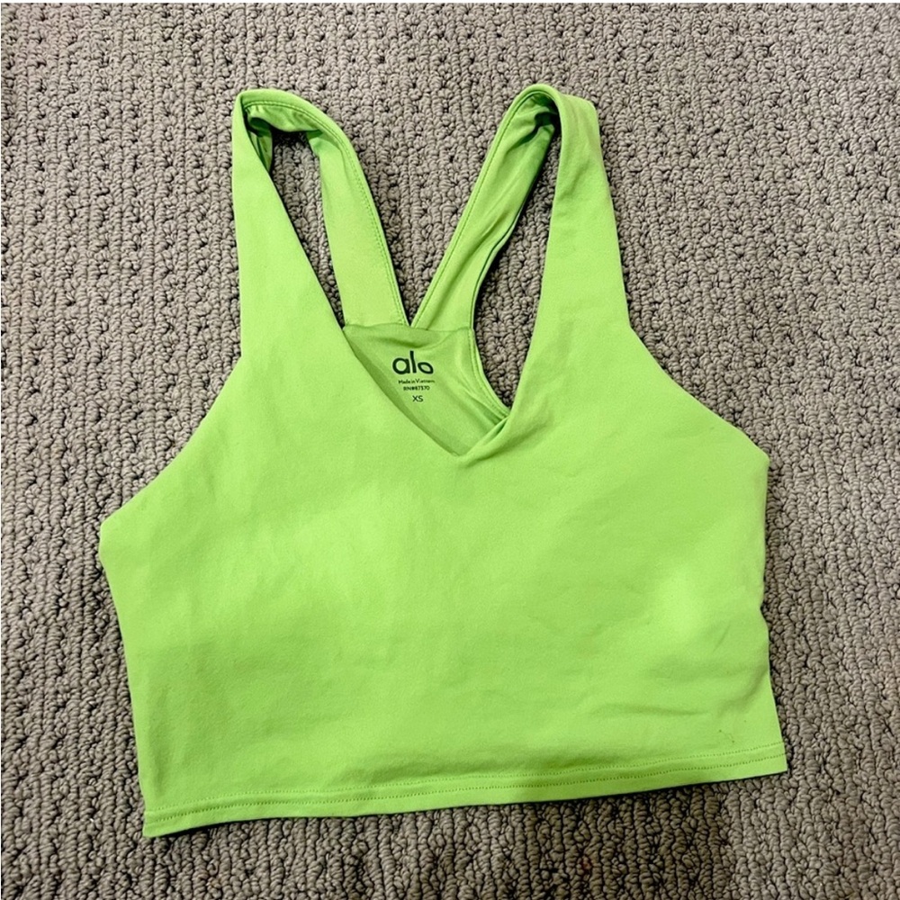 Alo Lime Green Airbrush Tank XS